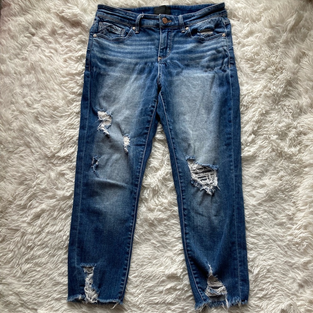 Buckle Black Distressed Straight Leg Jeans- Fit# 256